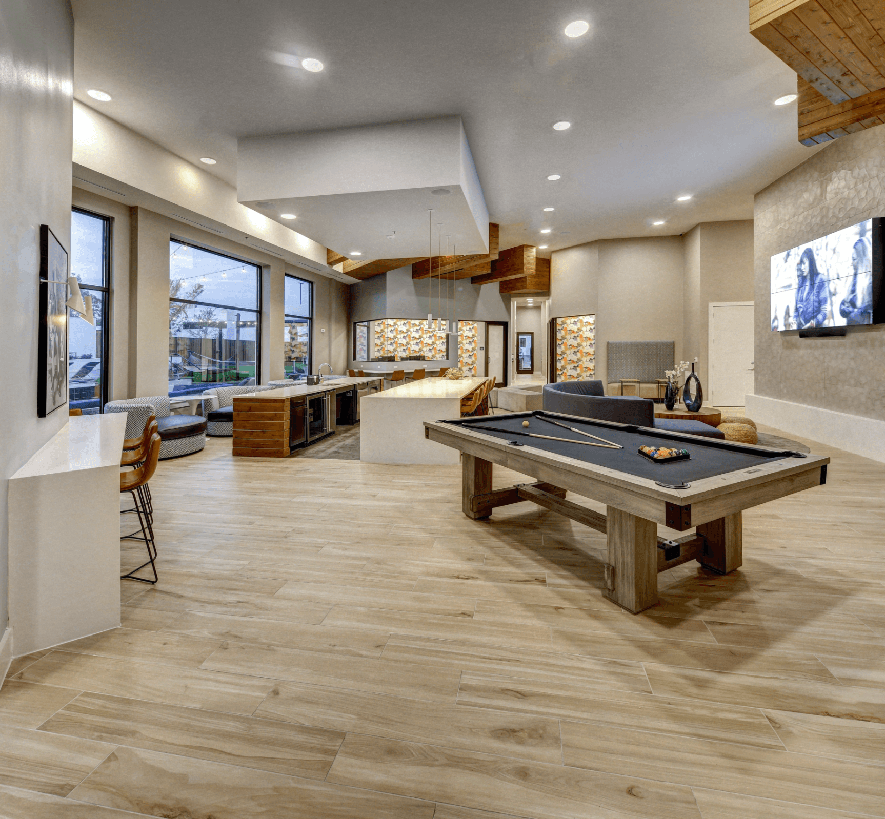 Original outdoor pool deck